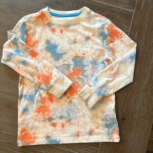 Boys XS long sleeve tee tie dye